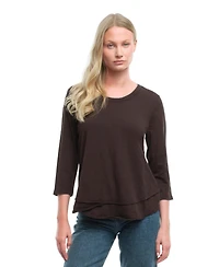 Wilt Clothing Women's 3/4 Sleeve Mock Layer Tee