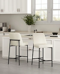 Loft Faux Leather Upholstered Counter Stools, Set of 2