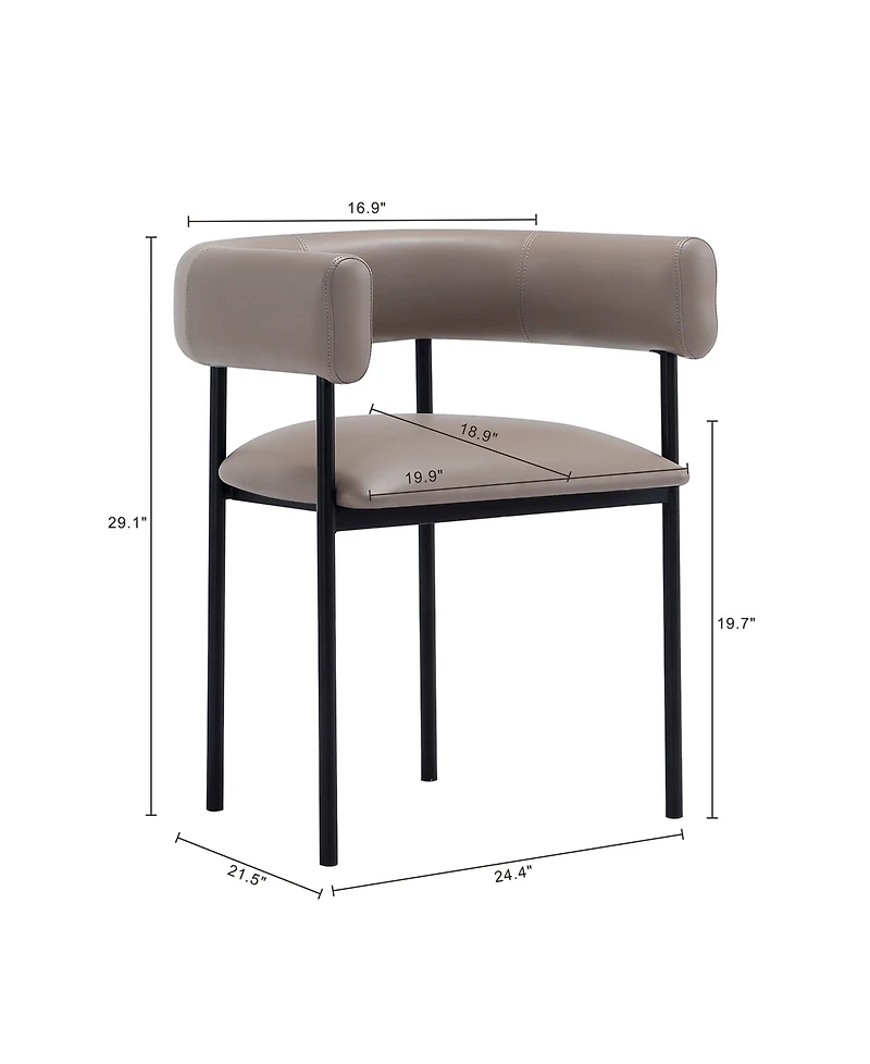 Onda 29.1" Faux Leather Upholstered Dining Chair