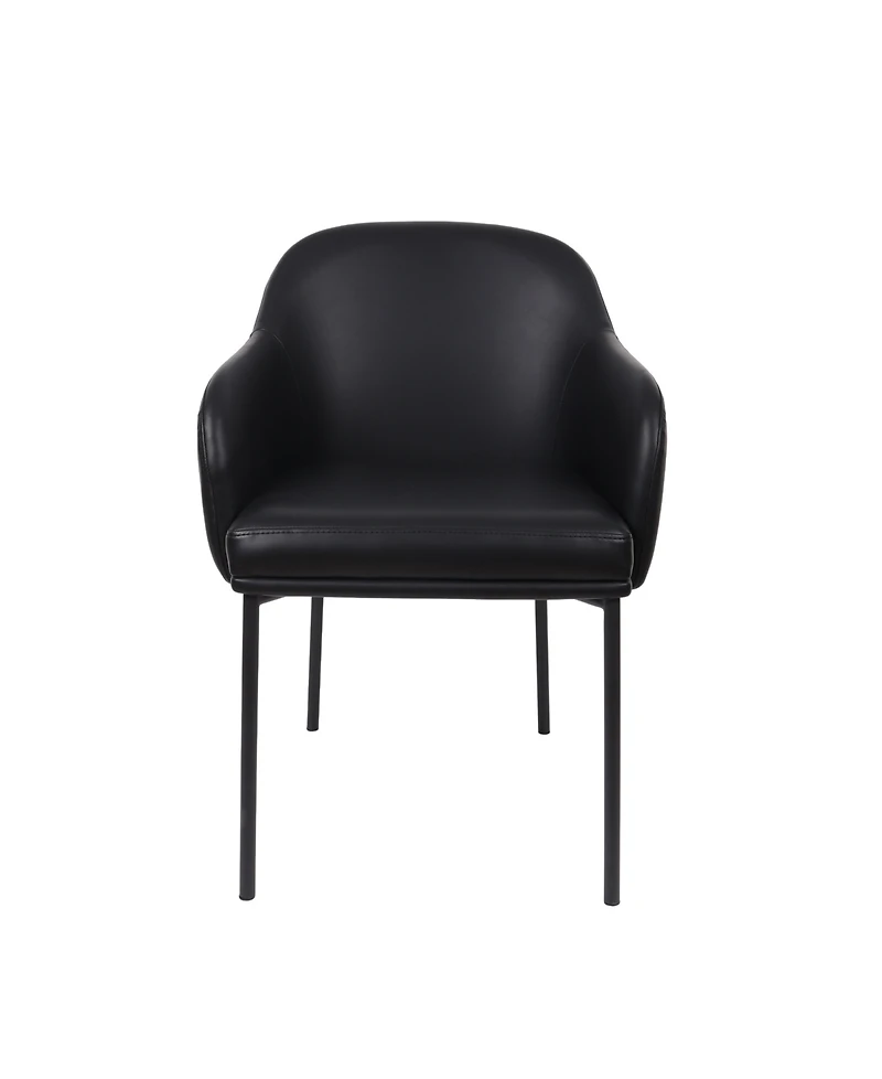 Loft Faux Leather Upholstered Dining Armchairs, Set of 2