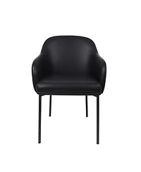 Loft Faux Leather Upholstered Dining Armchairs, Set of 2