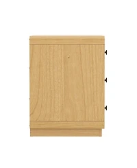 Liora 28" Rubberwood 3-Drawer Nightstand