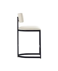 Juno 38.2" Faux Leather Upholstered Counter Stool