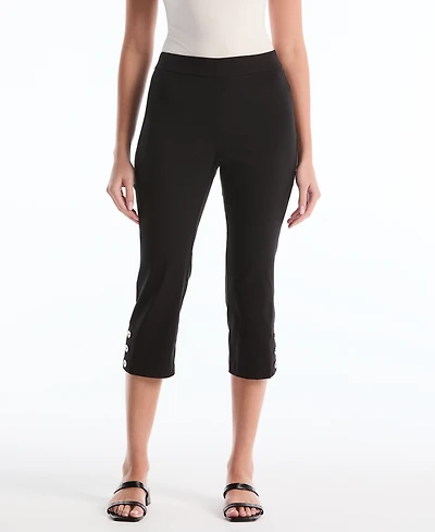 Rafaella Petite Button Detail Capri Pants