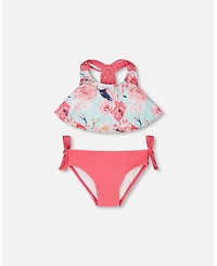 Deux par Girl Two-Piece Swimsuit Flamingo Print