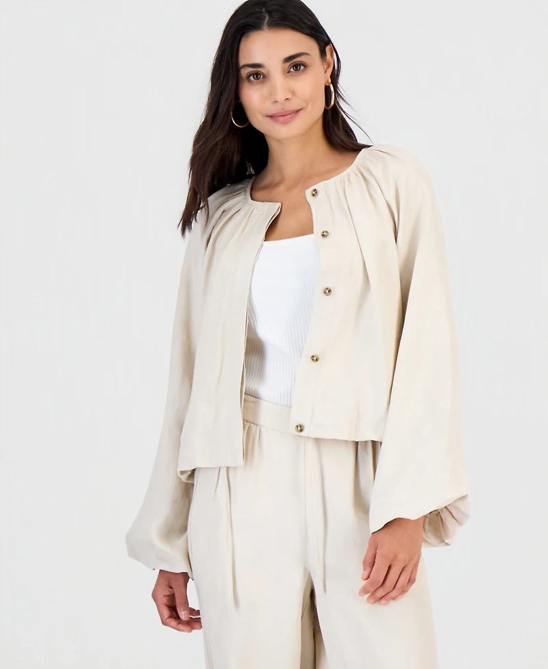 I.n.c. International Concepts Petite Raglan Sleeve Cropped Jacket, Macy's Exclusive