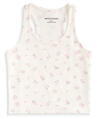 With Jules Girls' 7-16 Cotton Floral Tank Top
