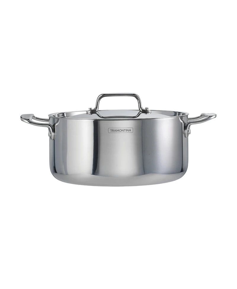 Tramontina Utsava Tri-Ply Clad Stainless Steel 5-Quart Covered Casserole