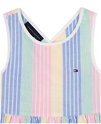 Tommy Hilfiger Girls' Toddler 2T-4T Seersucker Tunic Top & Capri Leggings, 2-Piece Set