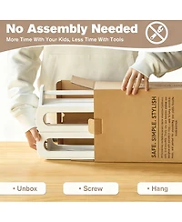 Yigii Solid Bamboo Wall Shelves