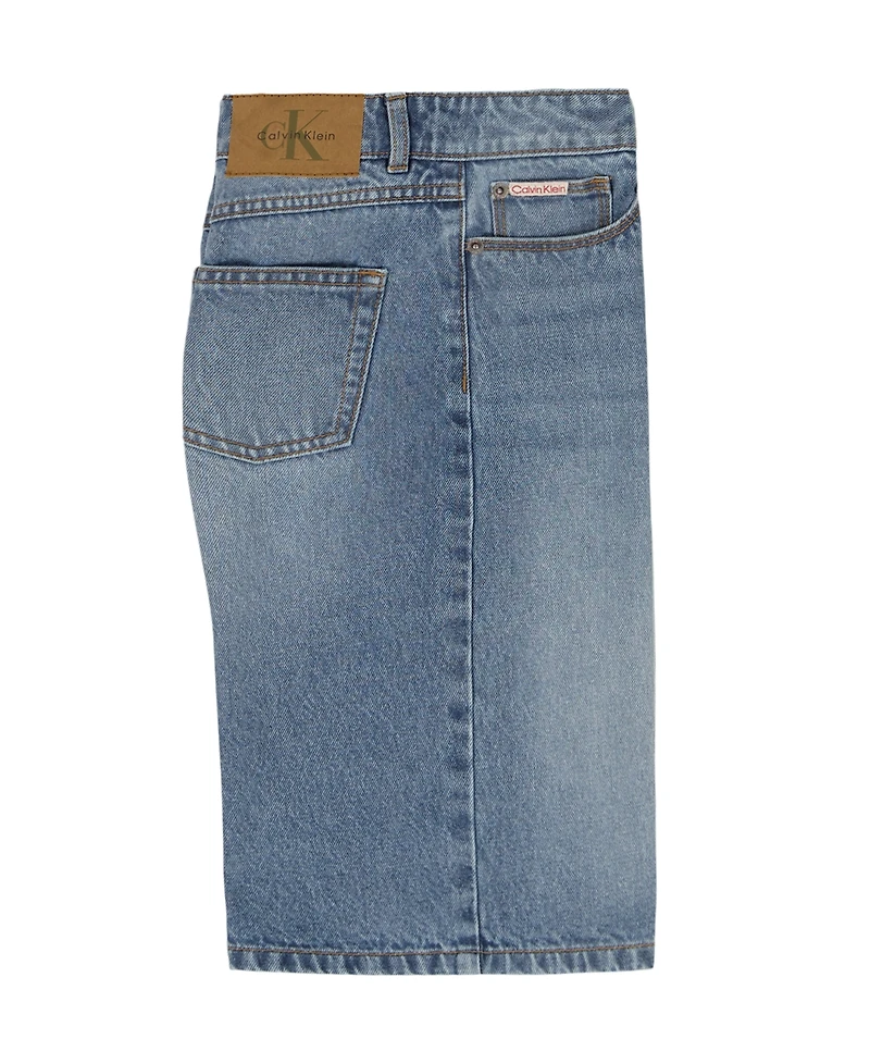 Calvin Klein Girls' 7-16 Bermuda Denim Shorts