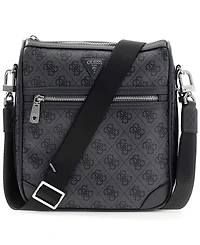 Guess Men's Milano Monogram Pattern Crossbody Bag