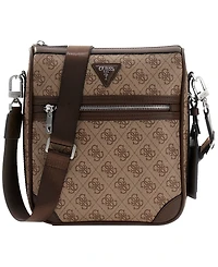 Guess Men's Milano Monogram Pattern Crossbody Bag