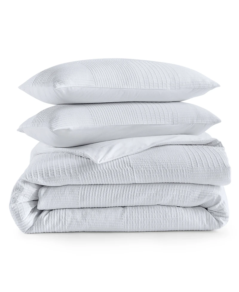 Oake Wicker Weave 3-Pc. Duvet Cover Set, Full/Queen, Macy's Exclusive