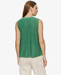 Sanctuary Petite Crewneck Sleeveless Sweater
