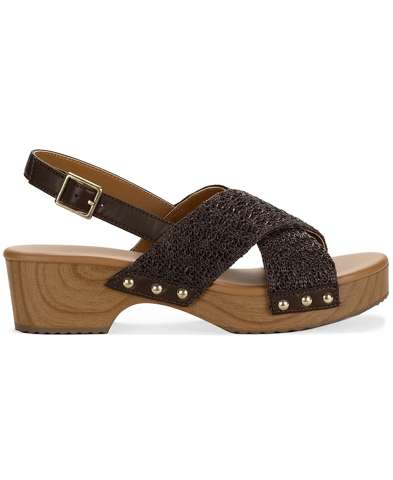 Style & Co Women's Devynn X-Band Raffia Round Toe Sandals, Macy's Exclusive