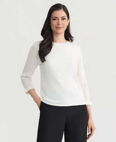 Kasper Women's Crewneck Pull-On Blouse