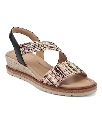Easy Spirit Women's Sabina Strappy Low Wedge Sandals