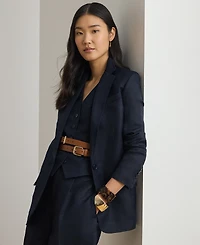 Lauren Ralph Petite Notch Lapel Twill Blazer