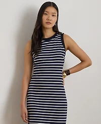 Lauren Ralph Petite Striped Crewneck Sheath Dress