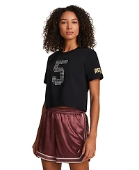 Reebok Women's Cropped Basketball Graphic T-Shirt