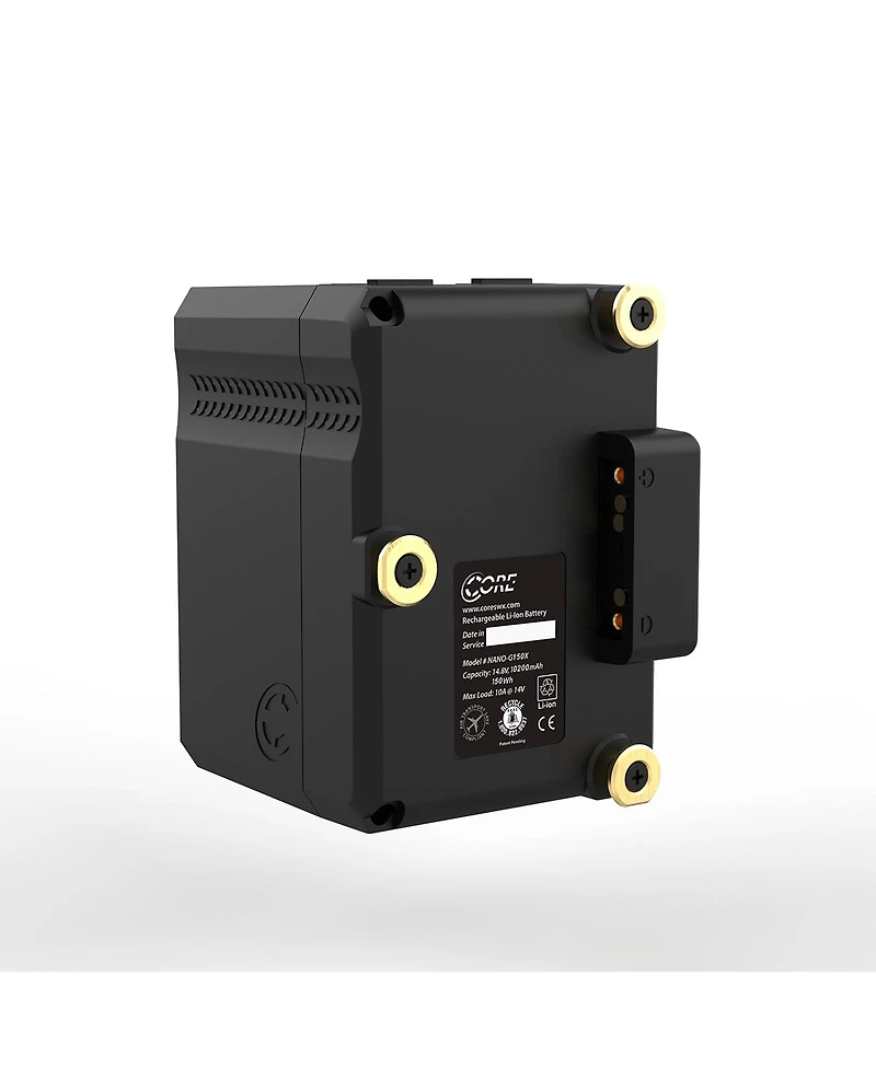 Core Swx Nanox Micro 150 150Wh 14.8V 9900mAh Smart Gold-Mount Battery, Bundle with Xpd-45 45W Universal Usb-c Pd Wall Charger