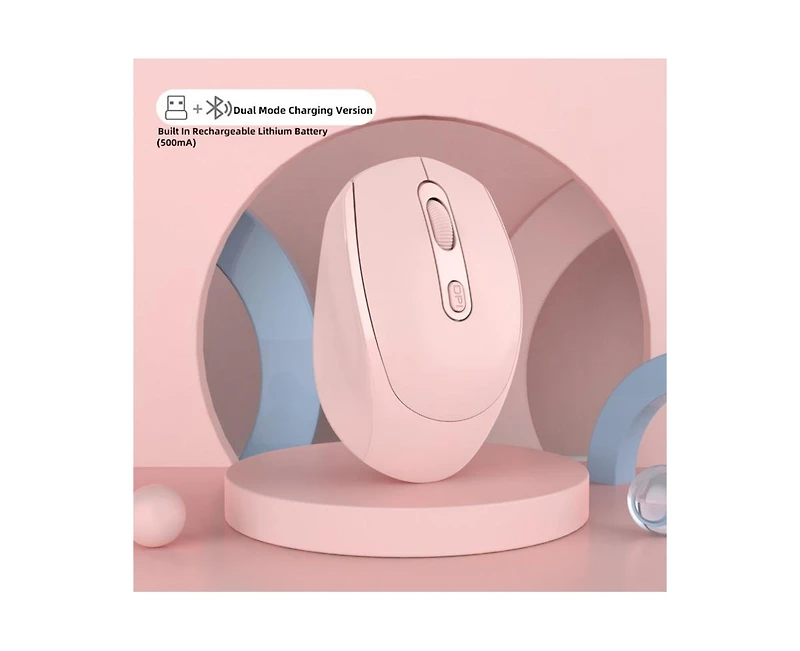 Risokeys Wireless Mouse, Mute & Easy-to-Use, 2.4G/Bt Dual Mode for Office/Gaming/Design, Travel-Friendly for Students & Professionals