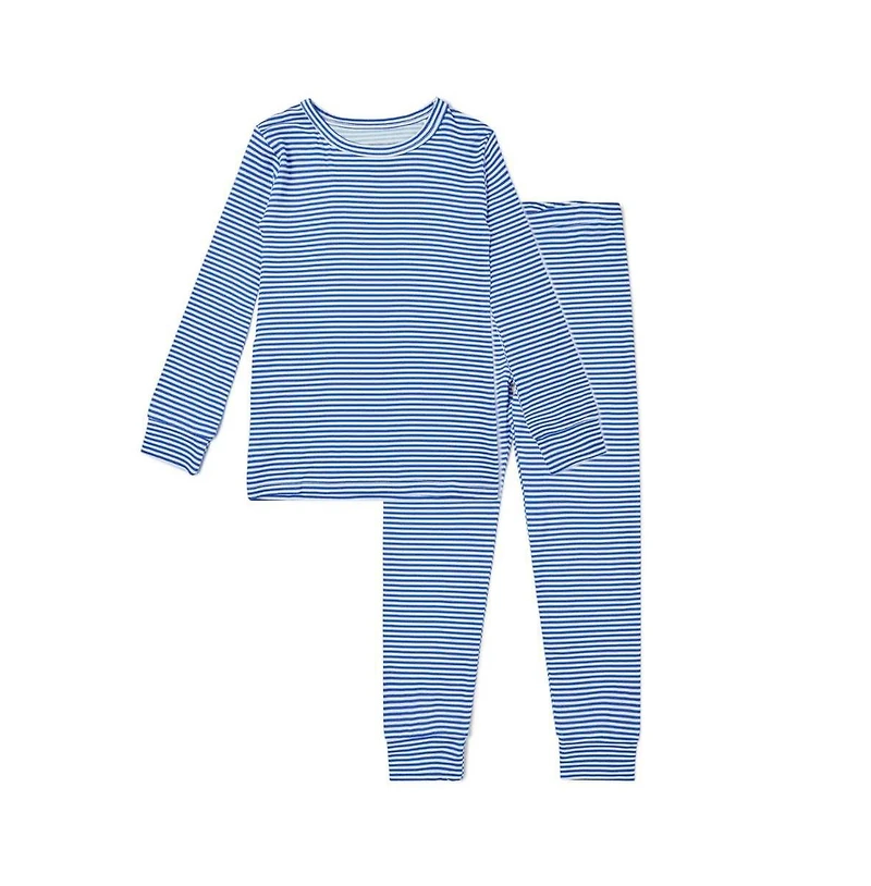 Motette Baby Boys Cobalt Stripe Pajama Set