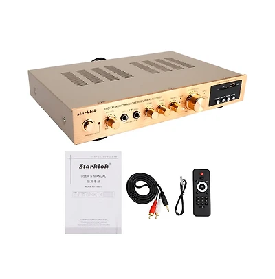 Artudatech 5-Channel 2000W Peak Av Surround Amplifier, Ultra-Thin Aluminum Body with Bluetooth 5.0, Usb/Sd & Fm Radio