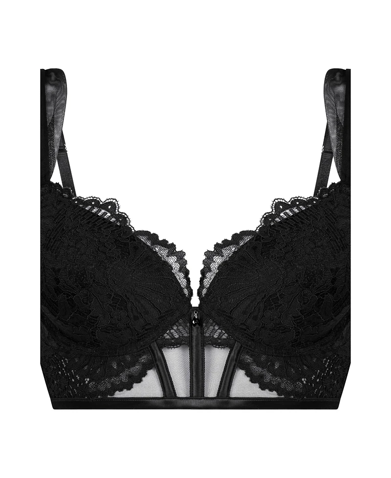 Hunkemoller Women's Whitney Padded Underwired Longline Push-Up Bra