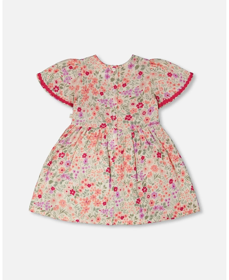 Deux par Toddler Girls Muslin Printed Flowers Dress