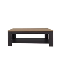 Fm Furniture Rectangular Coffee Table with Lower Shelf, Wenge