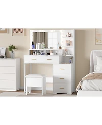 Gaomon Vanity Desk with Mirror & Lights