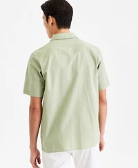 Alfani Men's Short-Sleeve Solid Texture Shirt, Macy's Exclusive