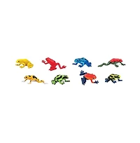 Safari Ltd. Poison Dart Frogs Toob – 8-Piece Miniature Frog Figurine Set
