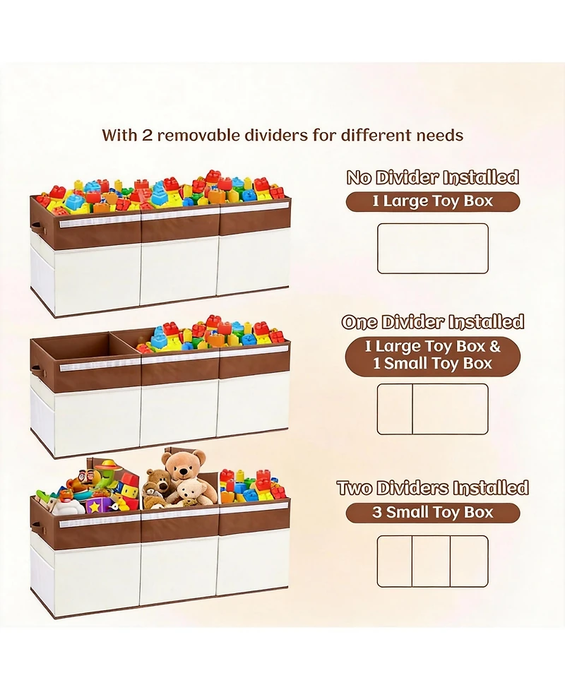 Yigii Extra Large Collapsible Storage Chest with Handles for Toys and Clothes