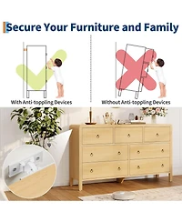 gaomon 7 Drawer Dresser for Bedroom, Chest of Drawers, Closet Dresser Storage Cabinet Organizer for Bedroom, Living Room, Hallway & Office