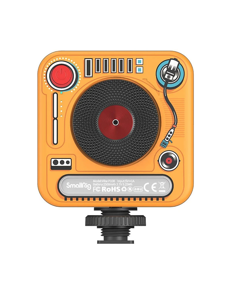 SmallRig Vibe P108 Phonograph Limited Edition Rgb Mini Led Video Light, Yellow