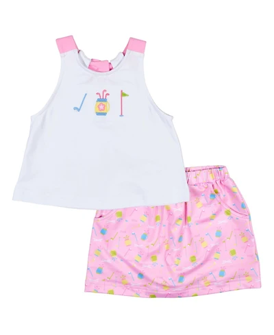 Florence Eiseman Toddler Girls Top And Skort Set With Golf