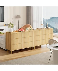 Gaomon Fluted Dresser for Bedroom with 6 Drawers