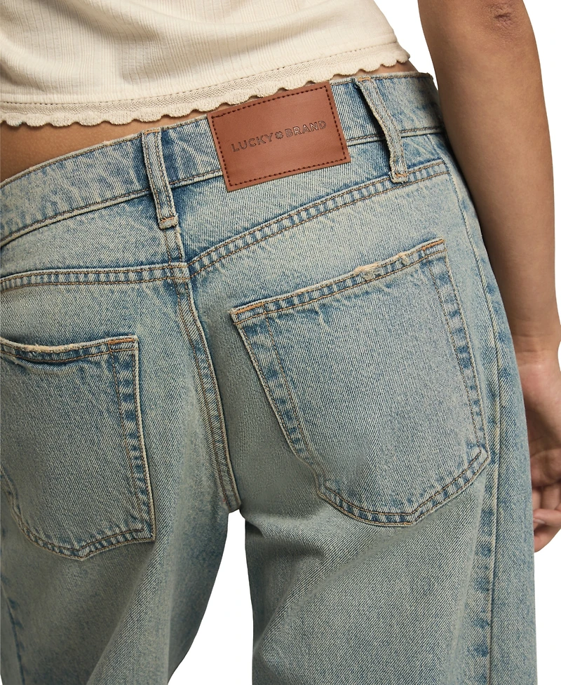 Lucky Brand Women's Barrel Leg Mid-Rise Ankle Jeans