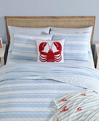 Nautica Seafront Stripe Cotton Reversible 3-Pc. Quilt Set