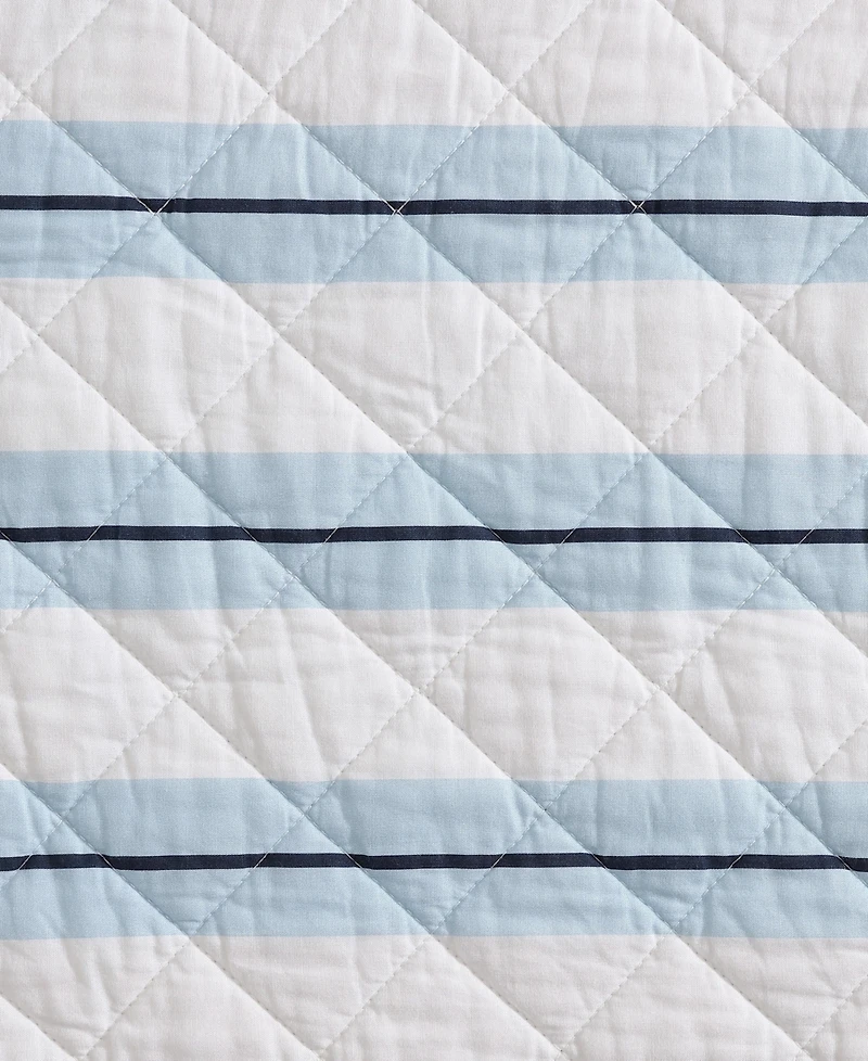 Nautica Tim Stripe Cotton Reversible 3-Pc. Quilt Set, Full/Queen