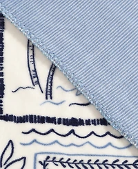 Nautica Beach Collage Plush Throw, 70" x 50"