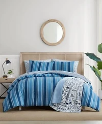Nautica Gilpin Stripe Cotton Reversible Comforter Sets