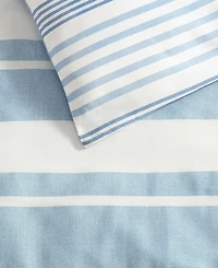 Nautica Riverside Stripe Cotton Reversible -Pc. Comforter Set