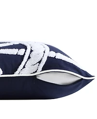 Nautica Ships Wheel Cotton Square Decorative Pillow, 20" x 20"