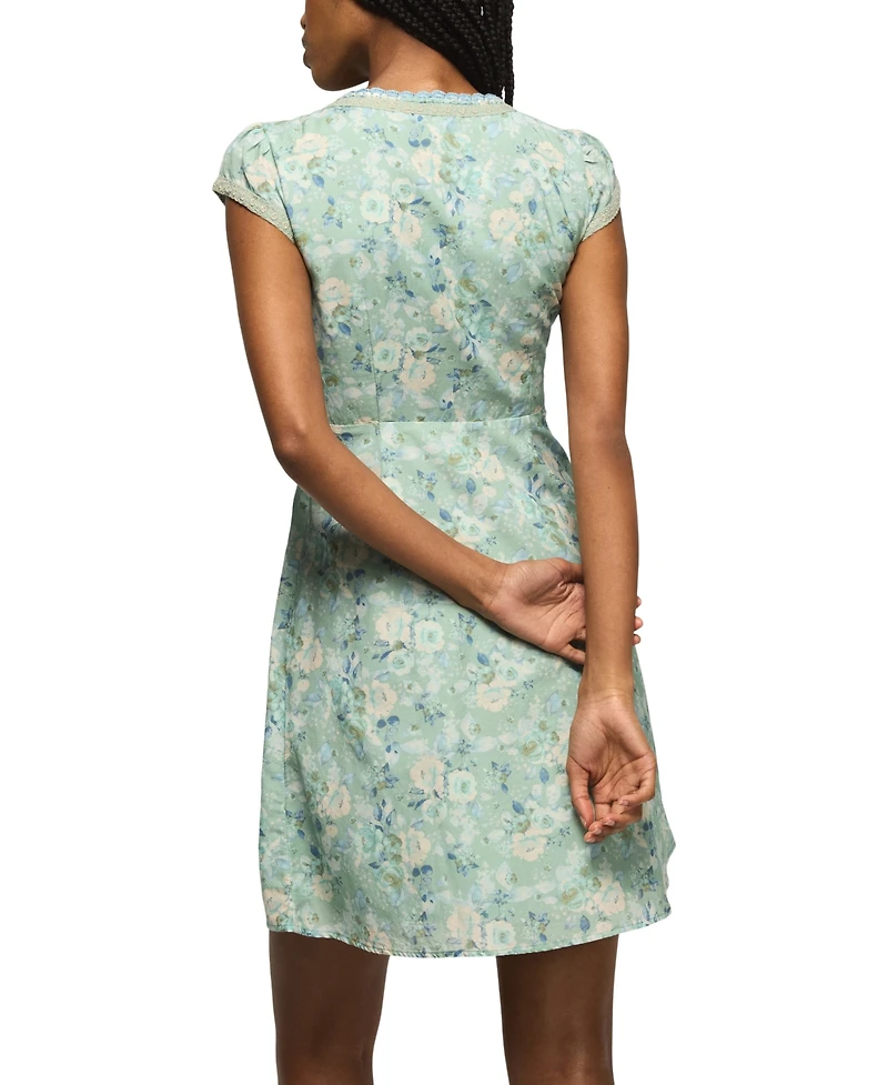 Lucky Brand Women's V-Neck Mini Dress