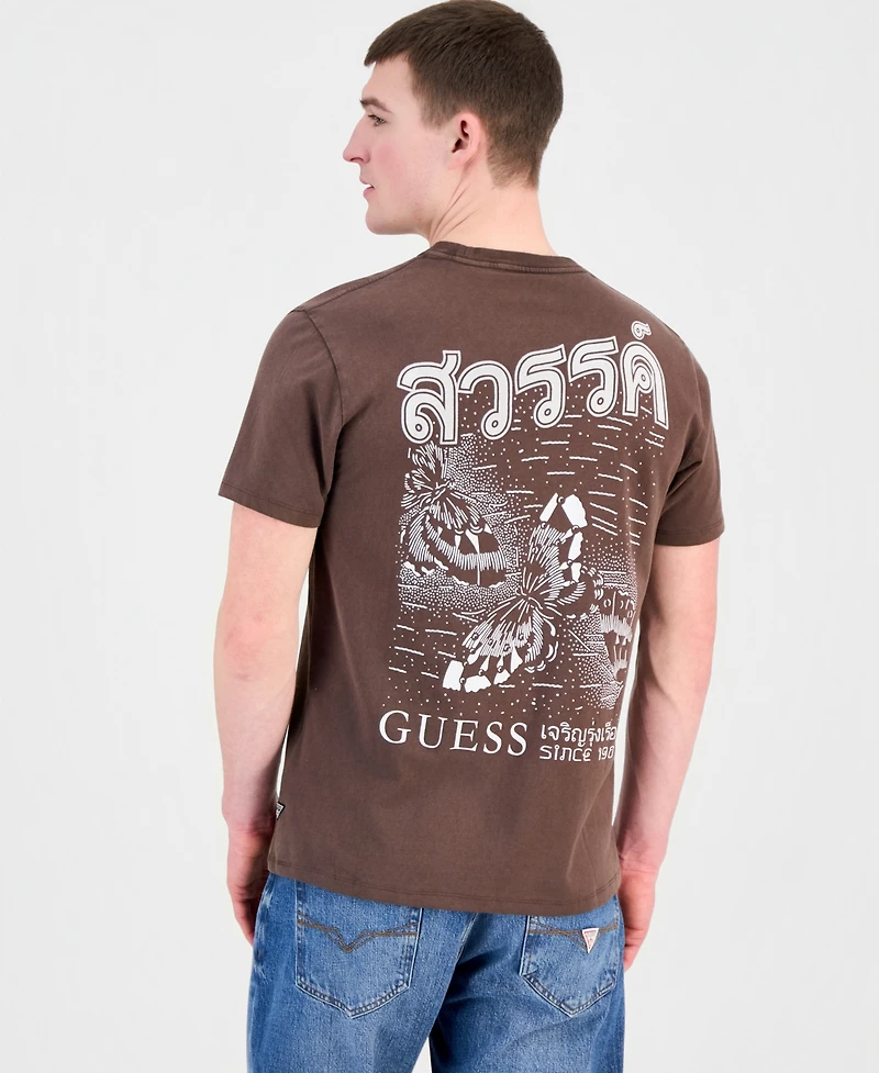 Guess Men's Paradise Butterfly T-Shirt