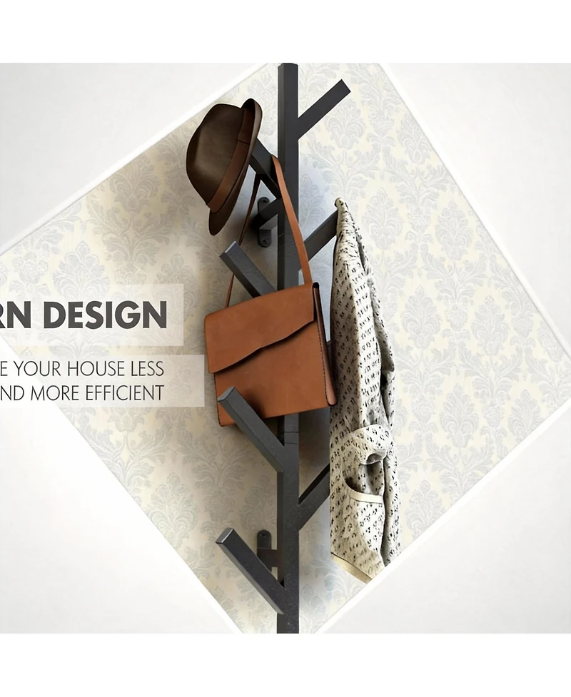 Yigii Modern Wall-Mounted Coat Rack - Stylish & Space-Saving